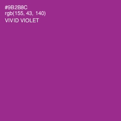 #9B2B8C - Vivid Violet Color Image